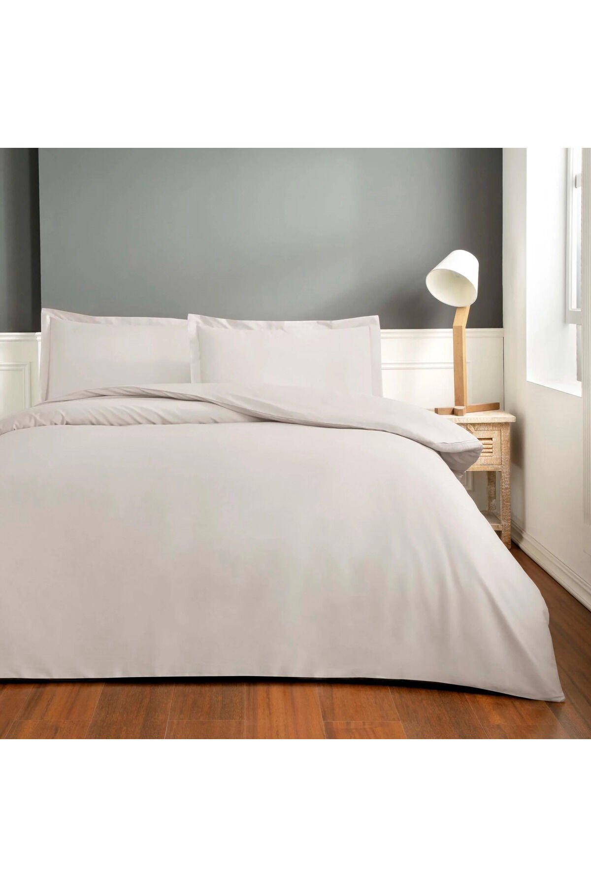 TAÇ COLOR DREAMS ÇİFT KİŞİLİK SATEN BASİC NEVRESİM TAKIMI VİZON