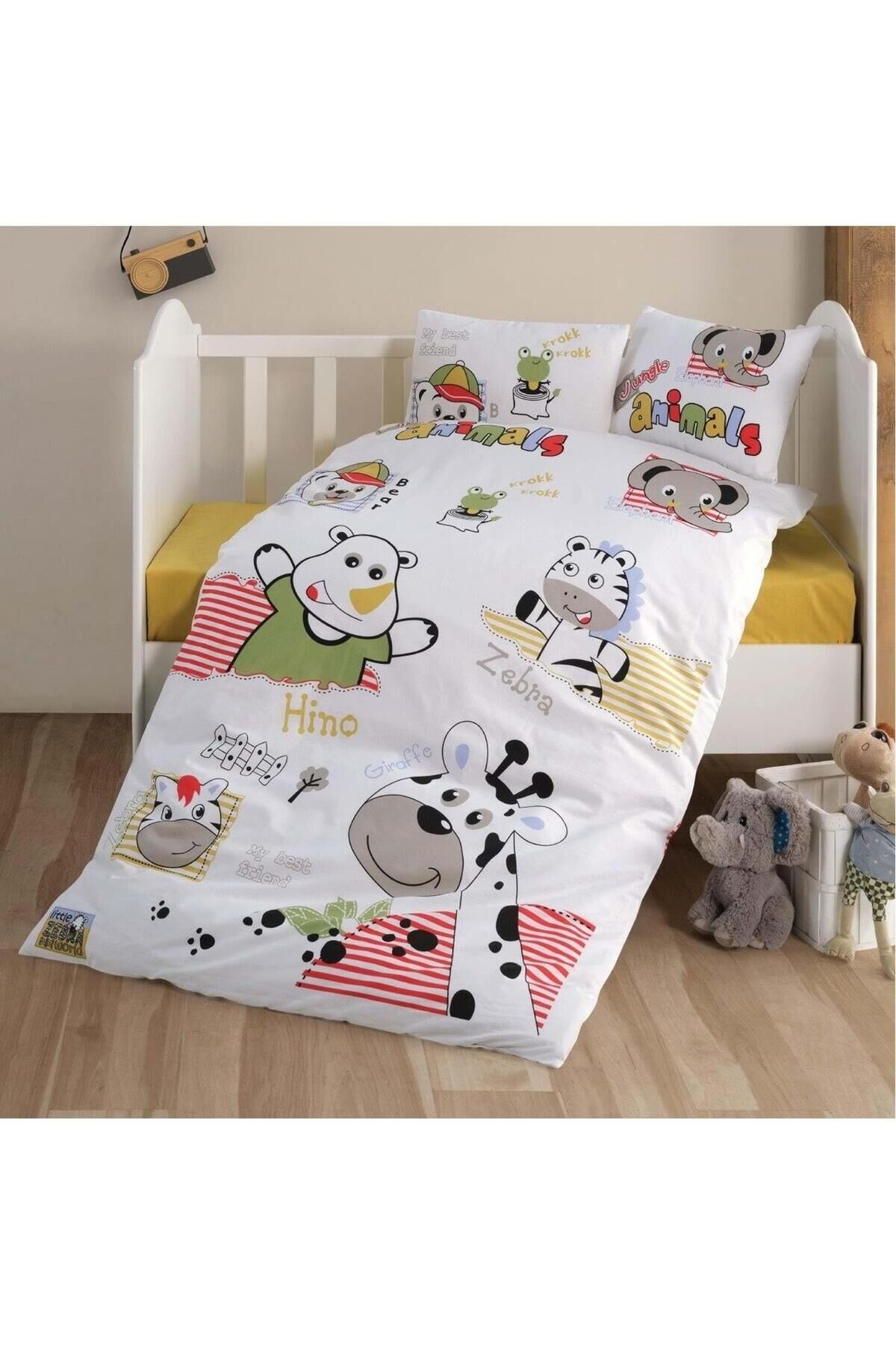 Ranforce Bebek Nevresim Takımı Animals V1 Sarı