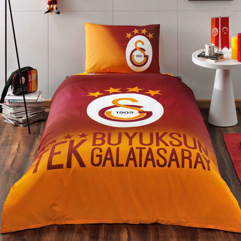 Taç Galatasaray 4 Yıldızlı Lisanslı Tek Kişilik Nevresim Takı