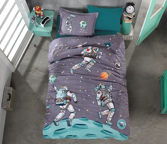 Clasy Tek Kişilik Genç Ranforce Nevresim Takımı Space