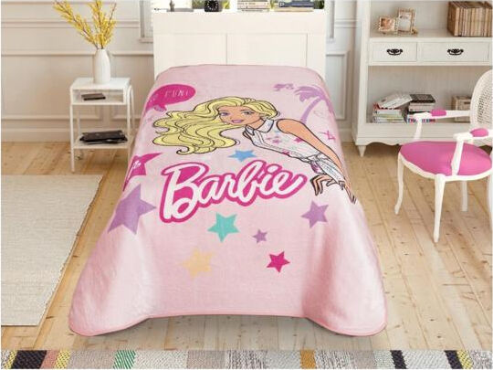 Taç Barbie Stars Tek Kişilik Battaniye