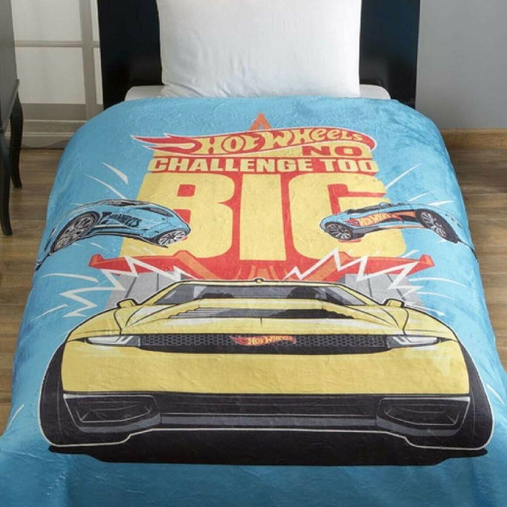 Kristal Lisanslı Tek Kişilik Battaniye - Hot Wheels