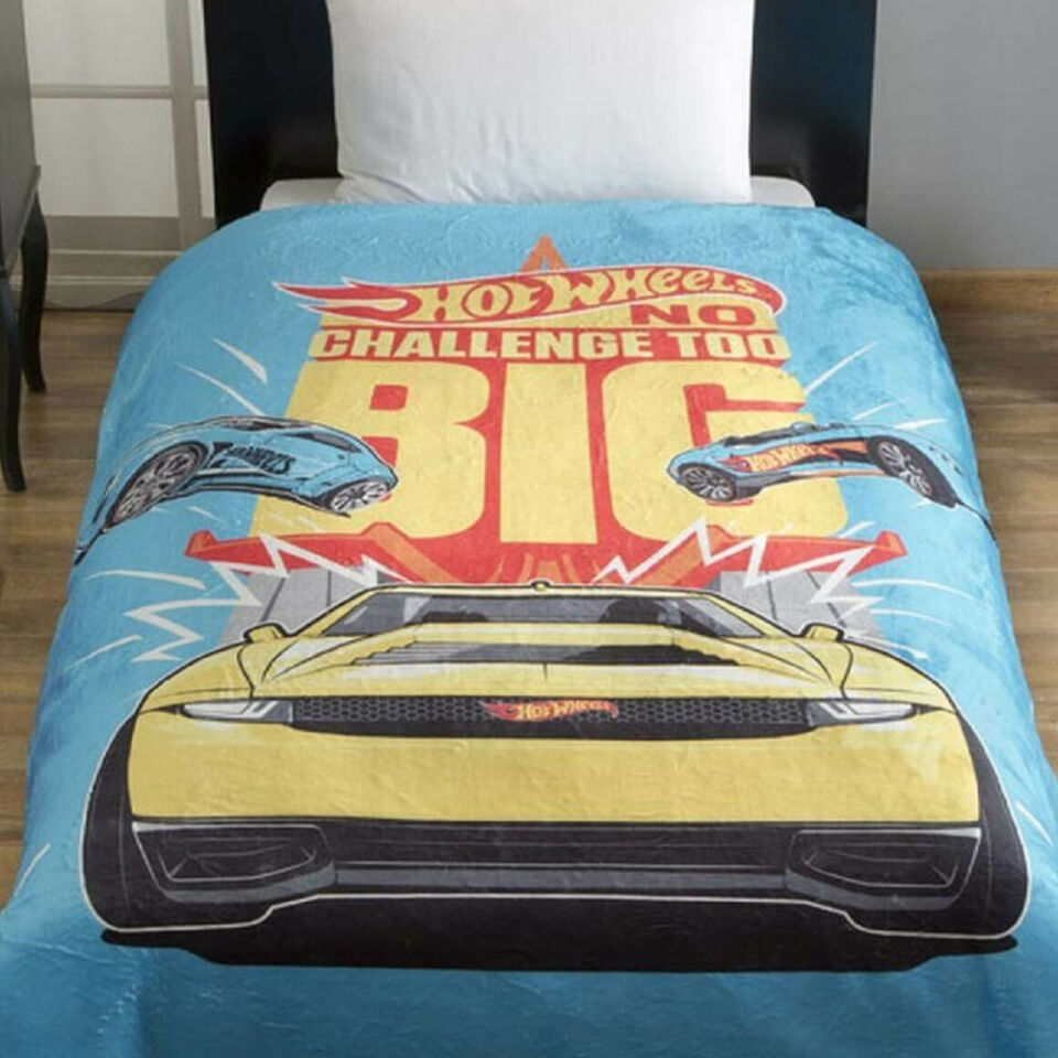 Kristal Lisanslı Tek Kişilik Battaniye - Hot Wheels