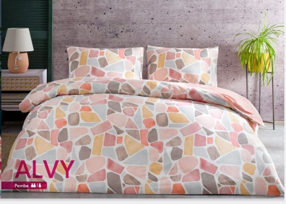 Taç Yeni Sezon Çift Kişilik Nevresim Takımı Alvy Pembe