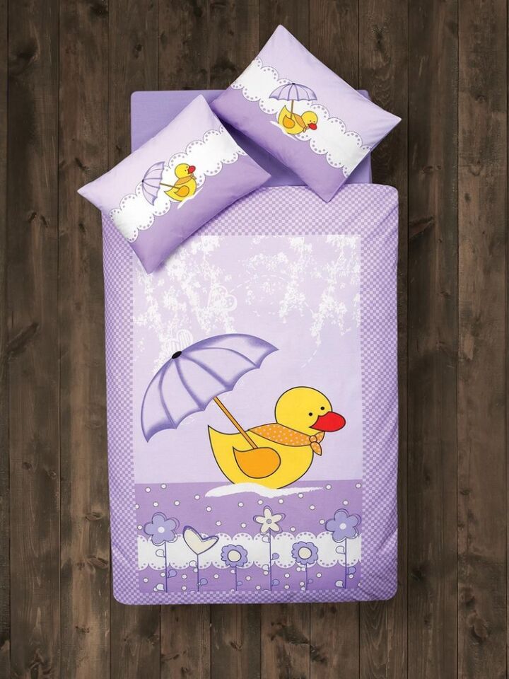Clasy Tek Kişilik Bebek Nevresim Takımı Duck