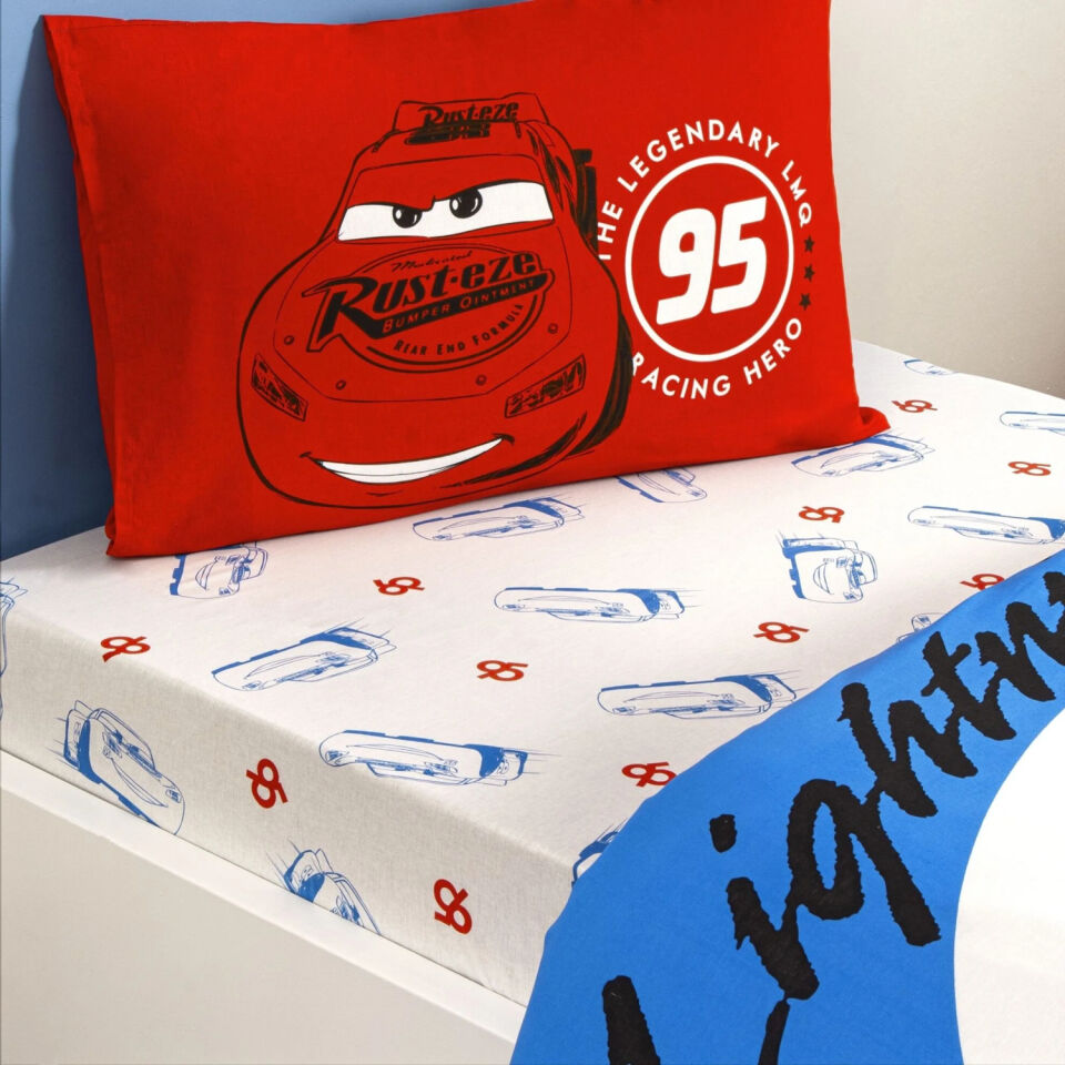 Taç Lisanslı Disney Cars Mcqueen Tek Kişilik Pamuk Nevresim Takımı