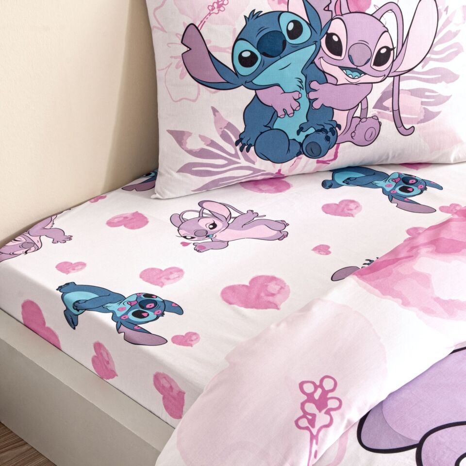 Taç Lisanslı Lilo&stitch Tek Kişilik Pamuk Nevresim Takımı