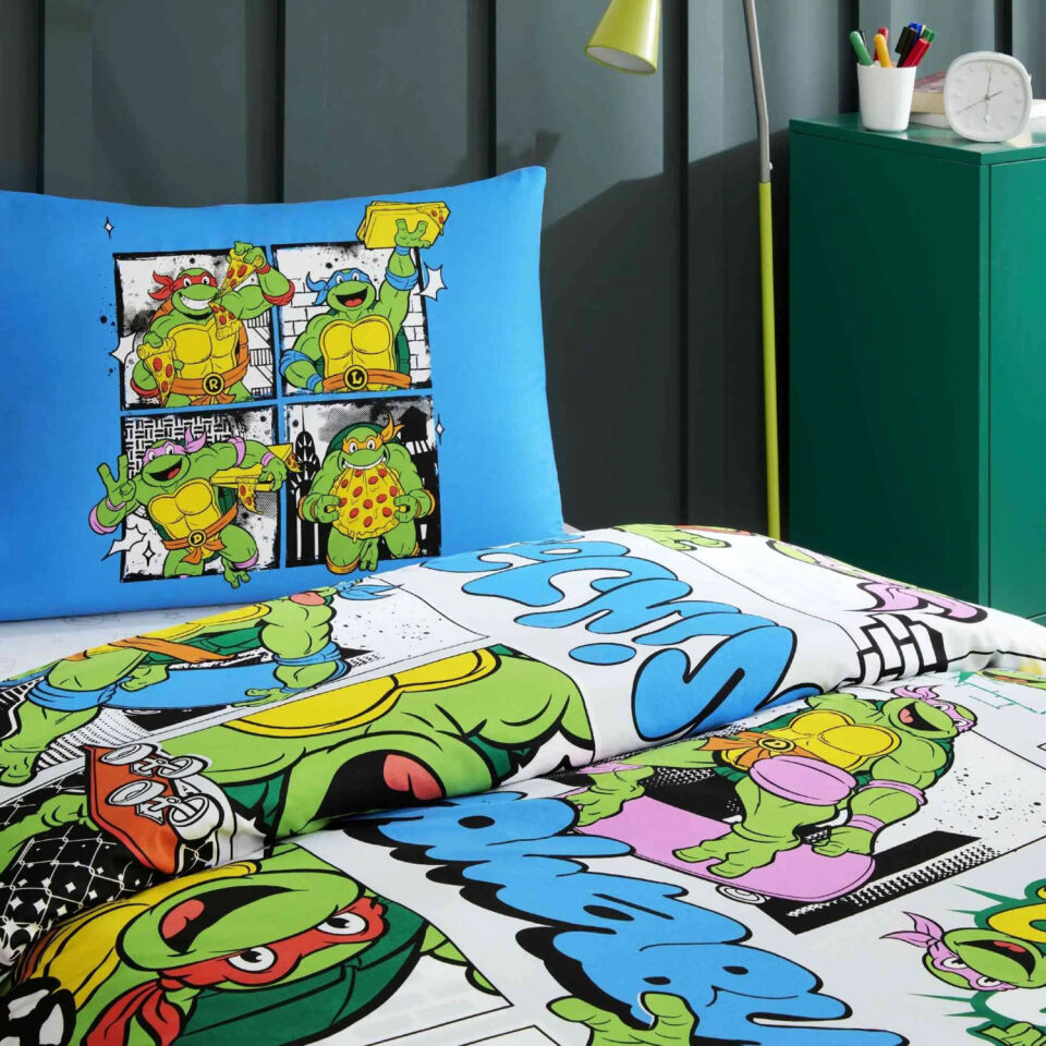 Taç - Ninja Turtles Four Tek Kişilik Lisanslı Nevresim Tk.