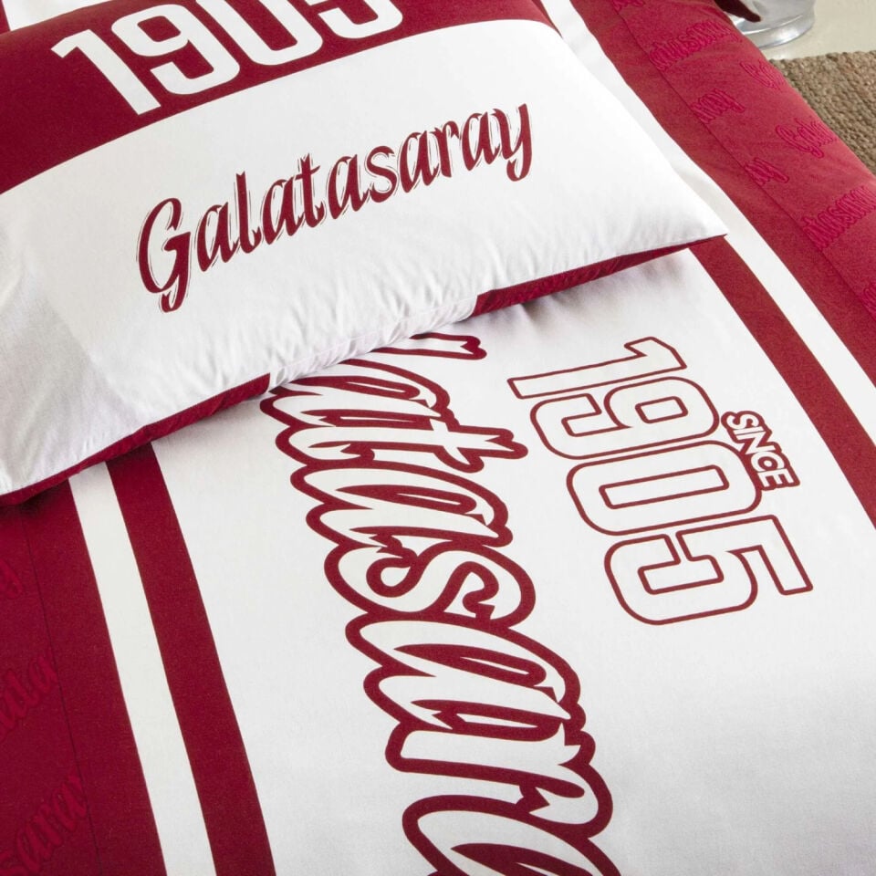 Taç Galatasaray 1905 Glow Tek Kişilik 120X200 Lastikli Çarşaflı Nevresim Takımı