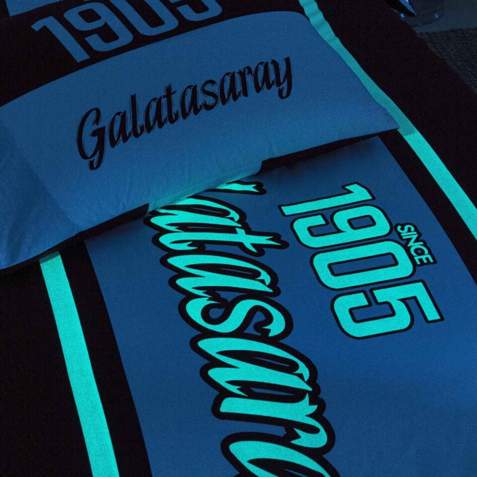 Taç Galatasaray 1905 Glow Tek Kişilik 120X200 Lastikli Çarşaflı Nevresim Takımı