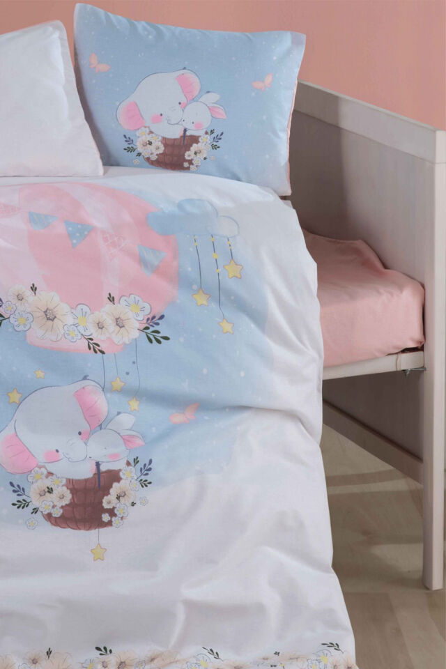 Clasy Bambi Pudra %100 Pamuk Bebek Nevresim Takımı