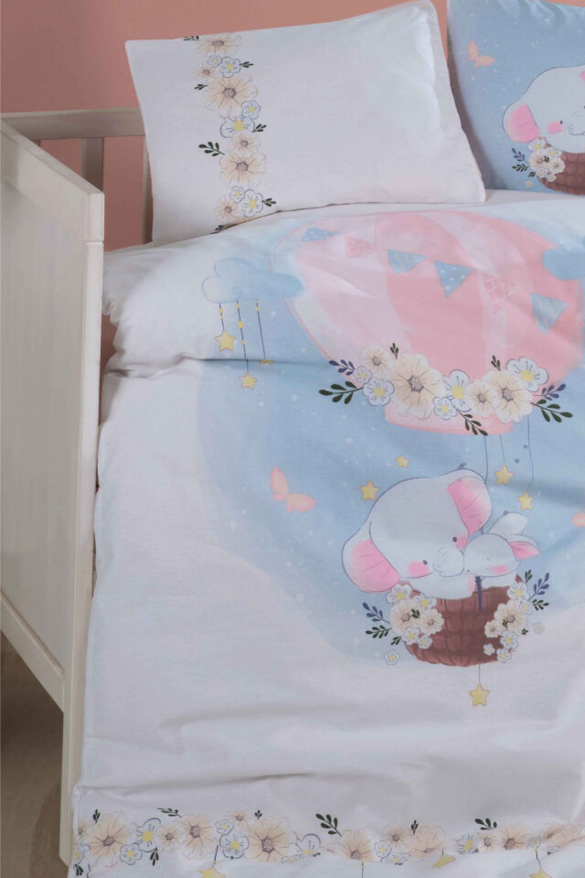 Clasy Bambi Pudra %100 Pamuk Bebek Nevresim Takımı