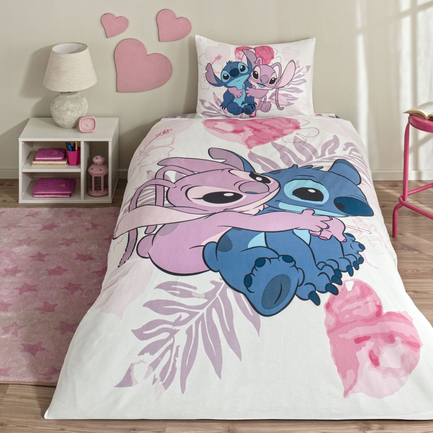 Taç Lisanslı Lilo&stitch Tek Kişilik Pamuk Nevresim Takımı