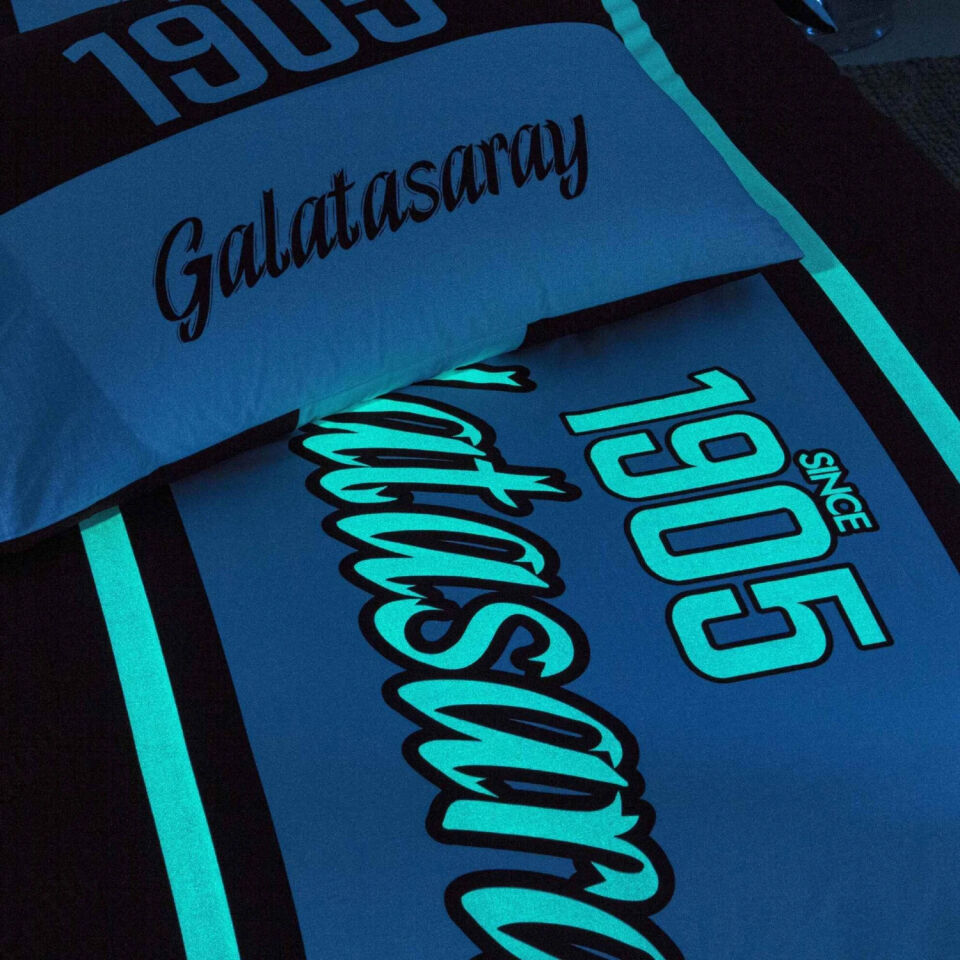 Taç Galatasaray 1905 Glow Tek Kişilik 120X200 Lastikli Çarşaflı Nevresim Takımı