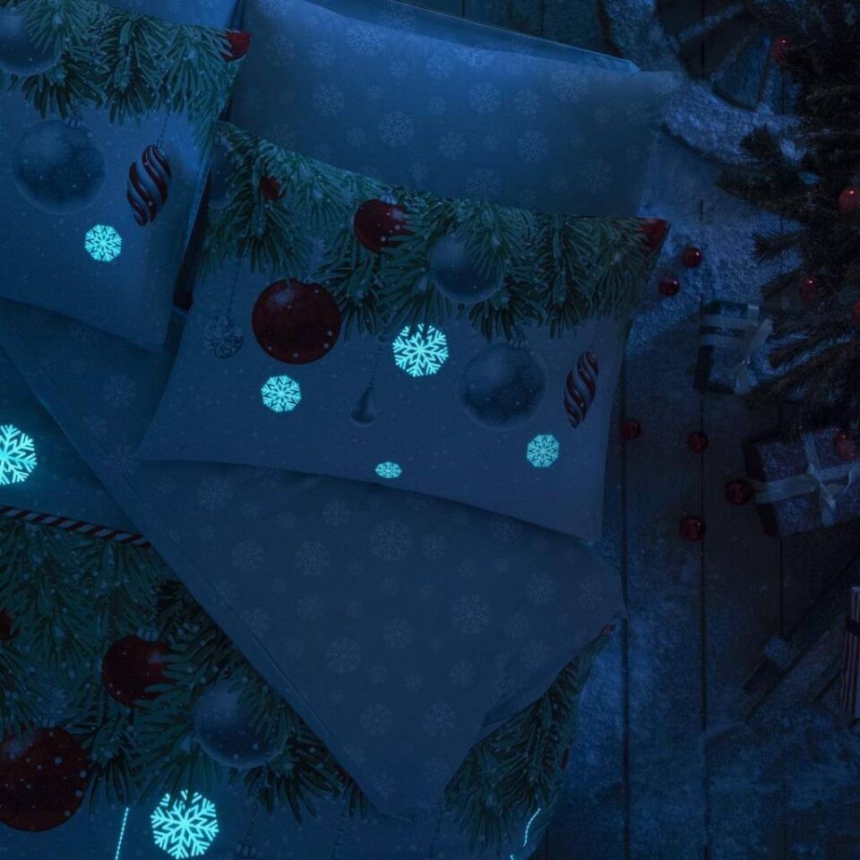 Taç Yeni Sezon Ranforce Çift Kişilik Nevresim Takımı Snowflake