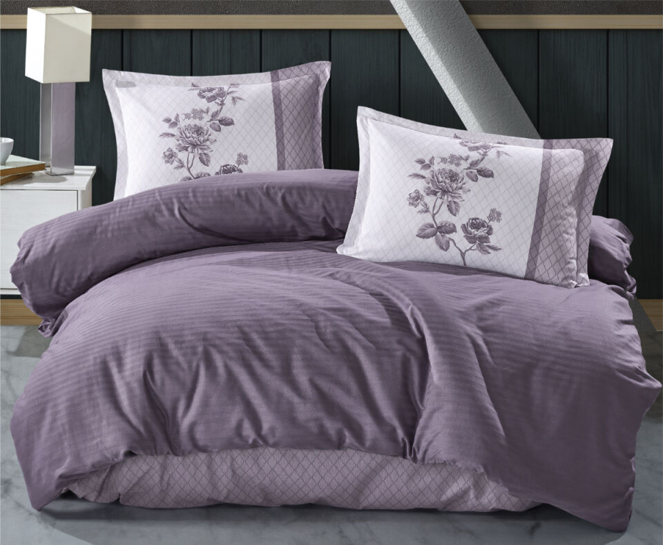 Clasy Suave Poplin Nevresim Takımı Çift Kişilik V5 200 x 220 cm - Açık Gri
